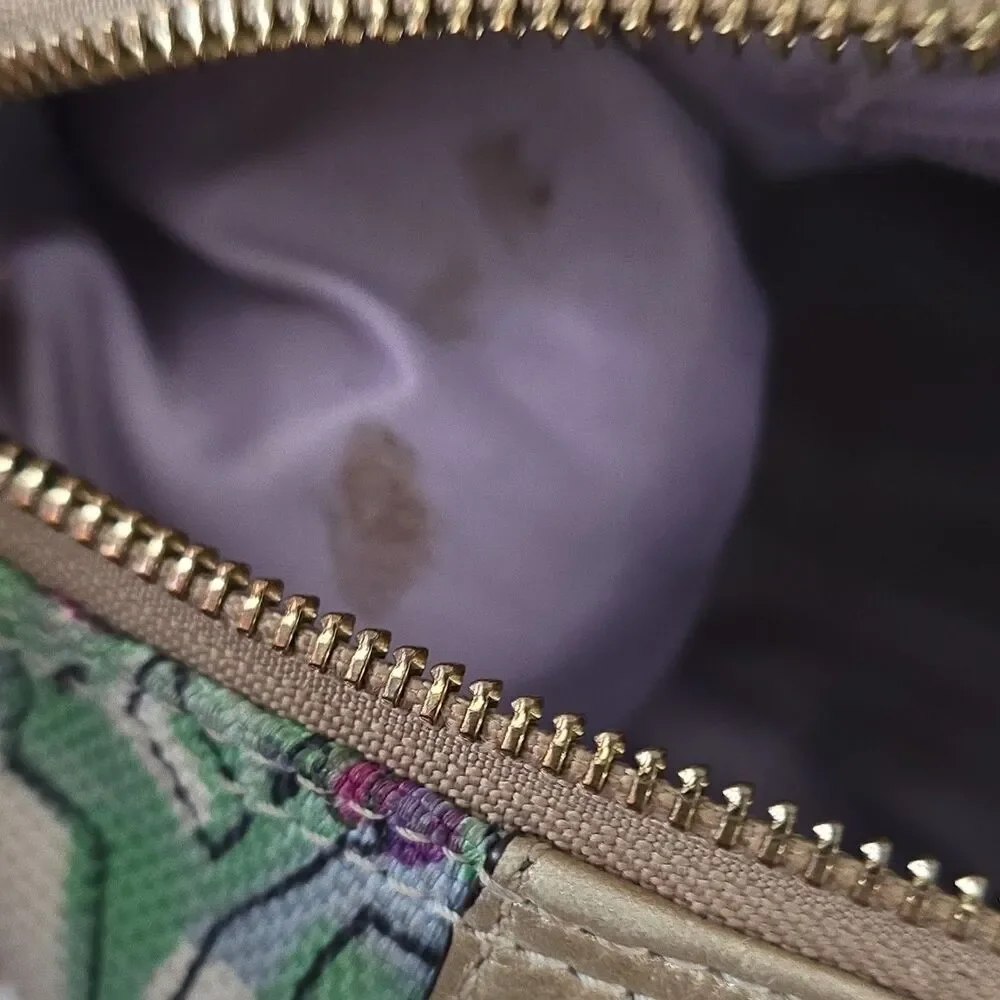 Coach F16177 Sabrina Floral Satchel Bag Gold Hardware Detachable Strap